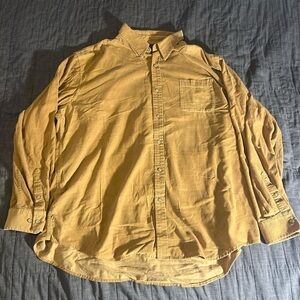 Men's Mustard Button-Down Shirt